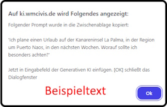 Beispiel Hinweistext